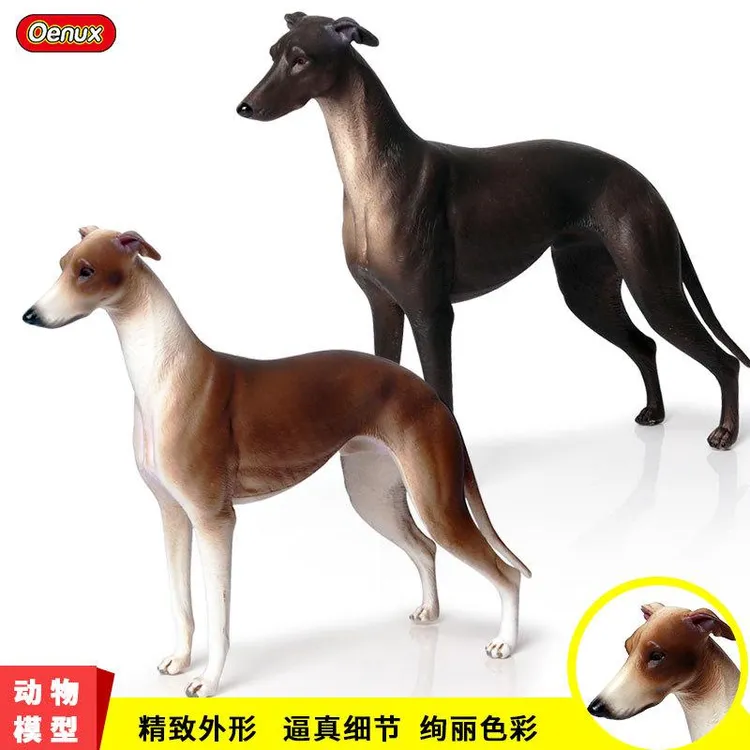 仿真静态实心野生动物狗模型格力犬灵缇狩猎犬宠物狗儿童玩具手办