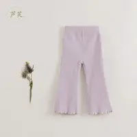 【马克珍妮 法式】针织喇叭裤洋气弹力打底裤女童新款240230