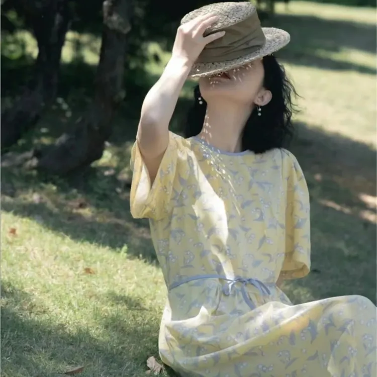 高品质女款女装连衣裙气质潮牌女百搭时尚 （材质按实物为准）显瘦