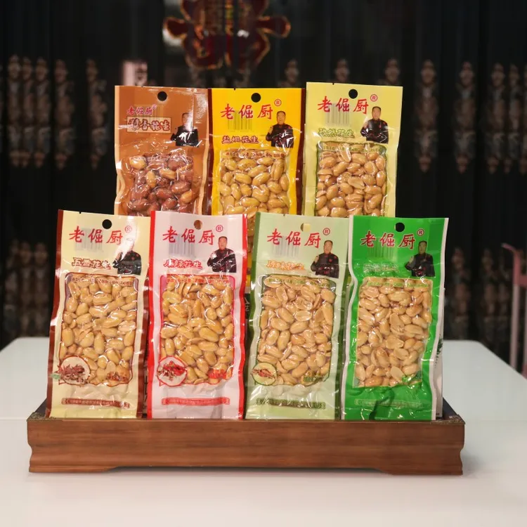 下酒菜花生米108克袋装老倔厨多口味香辣油炸五香原味蒜香孜然味