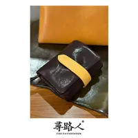 寻路人【有色差】多功能复古真皮便携休闲黑色简约百搭钱包 11176
