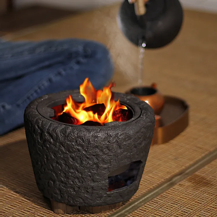 信龙堂进口铸铁炭炉户外炭火烧炭手工家用围炉煮茶炭火炉家用
