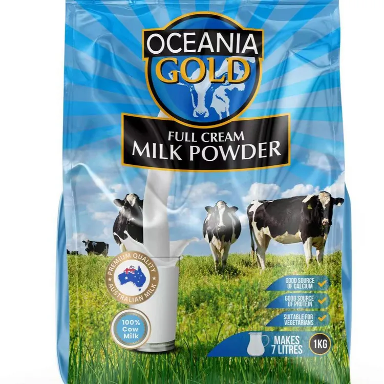 【100%生牛乳】 澳洲Oceania大洋洲全脂脱脂奶粉1kg 高钙高蛋白