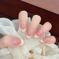【豆乳盒子】纯手工制作渐变法式晕染穿戴甲可拆卸成品美甲穿戴美甲