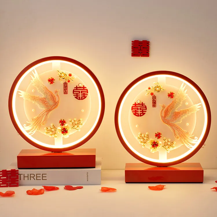 结婚台灯新婚礼物送新人新娘闺蜜陪嫁喜庆高级实用婚房摆件长明灯