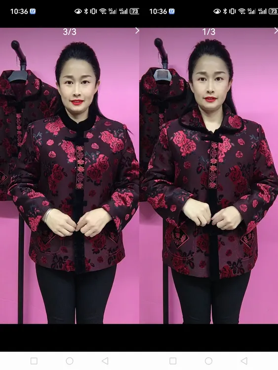 1号中老年妈妈加绒唐装