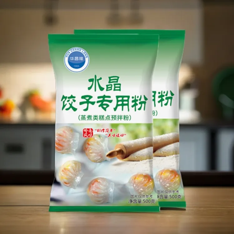 华昌隆水晶饺子皮专用粉透明饺子粉澄粉淀粉家用蒸饺面粉500g
