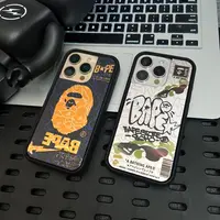 适用苹果16pro猿人潮牌磁吸iphone16/15/14/promax磨砂全包手机壳