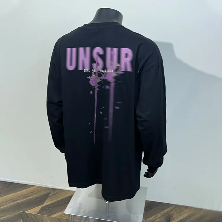 Unsurbull秋冬健身运动篮球跑步训练长袖纯棉上衣美式投篮服男