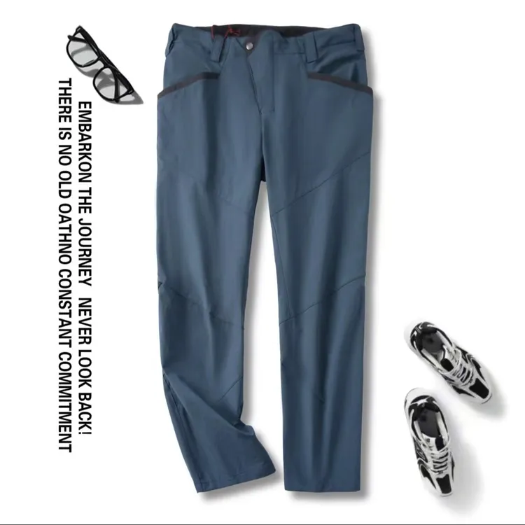 春秋户外弹力防风透气速干防水运动长裤男裤商务休闲204015