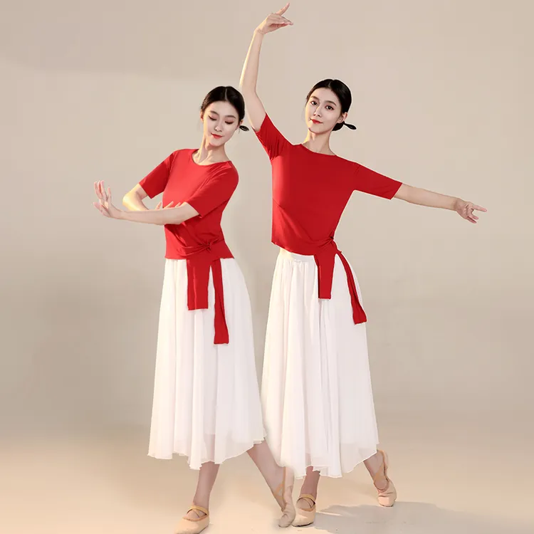 花与影新舞郁金香同款舞蹈服莫代尔练功服2023新款广场舞套装演出