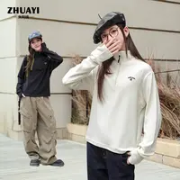 朱阿姨双面绒打底冬款半高领内搭发热大弹力上衣女（24401302）1