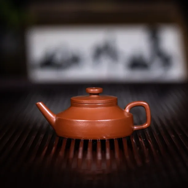 【微瑕】杰作《权印》100-120cc 朱泥全手工原创设计紫砂壶茶器