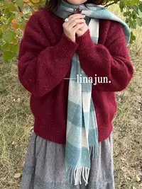 11.3《乌梅子酱》秋冬新款复古韩系碎花磨毛松紧腰拼接蕾丝半身裙