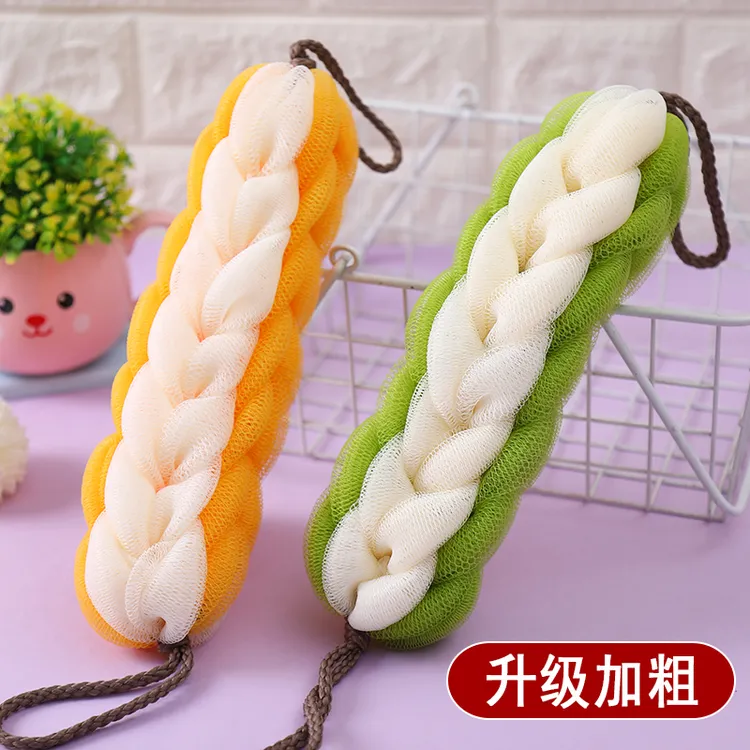 加大加粗浴条拉背条不散耐用沐浴花球大号超柔洗澡搓背神器泡泡