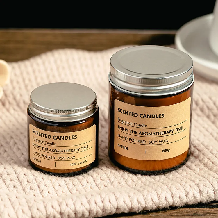 淡香低温无烟香薰蜡烛diy手工茶色香氛大豆蜡精油蜡烛杯伴手礼物