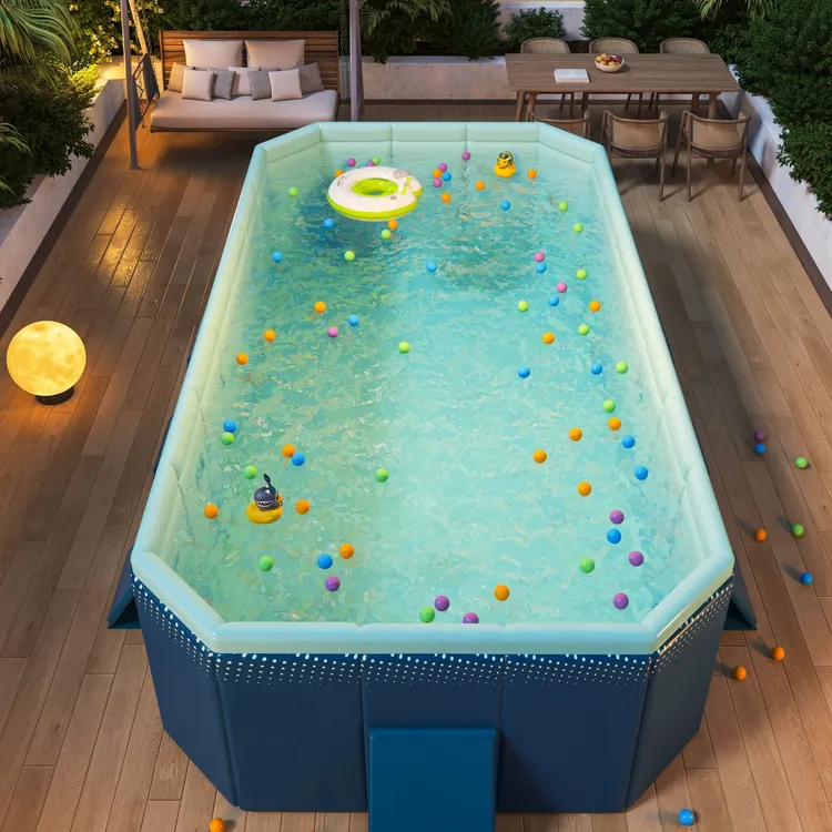 儿童游泳池家用免充气大型戏水池加厚支架成人可折叠式户外游泳池