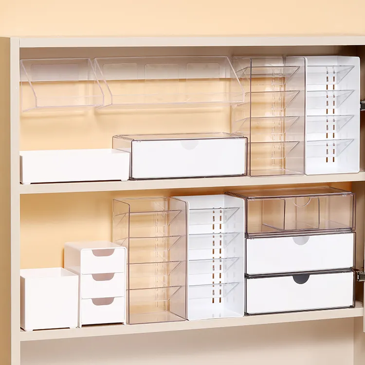 镜柜收纳盒化妆品卫生间护肤品洗漱梳妆台口红置物架桌面整理盒