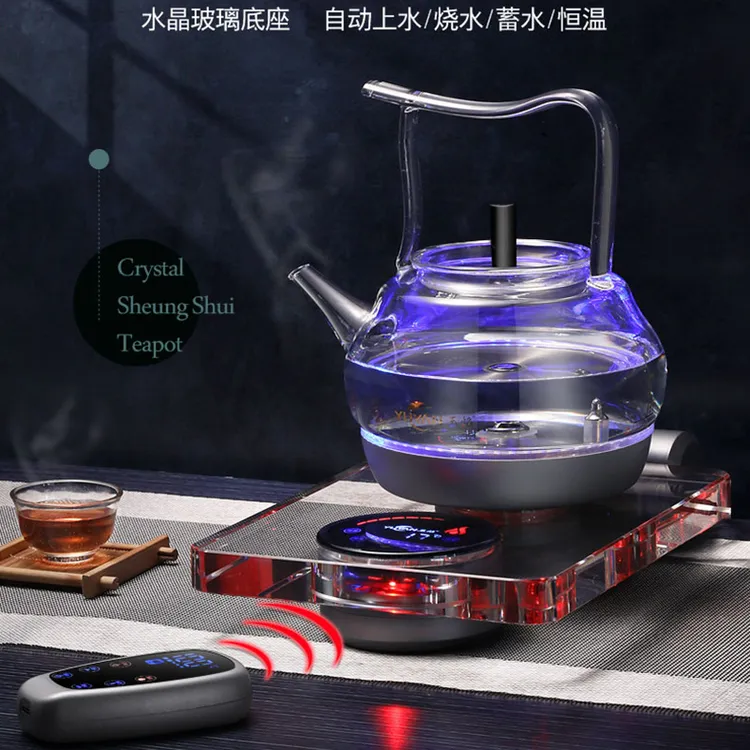 自动电热水壶家用开水煲水晶玻璃电恒温水壶蒸煮耐热恒温水壶小型