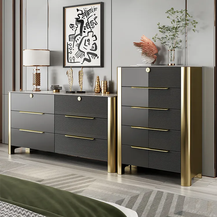 五斗橱六斗柜组合轻奢意式极简储物柜斗柜五斗柜玄关柜大容量客厅