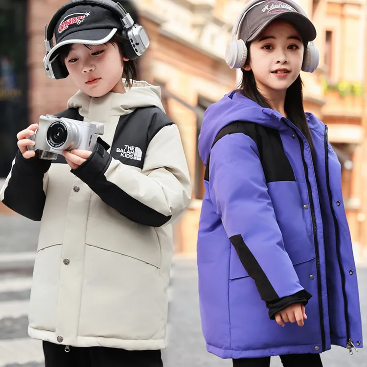 清仓巴拉赫中大童儿童羽绒服男童女童2025新款加厚童装冬装外套短