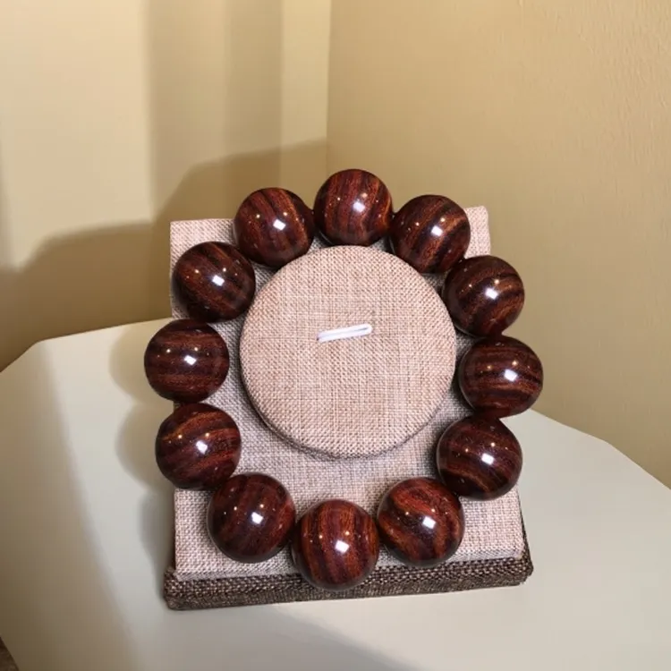 正宗海南黄花梨手串虎皮纹大黑线2.0规格