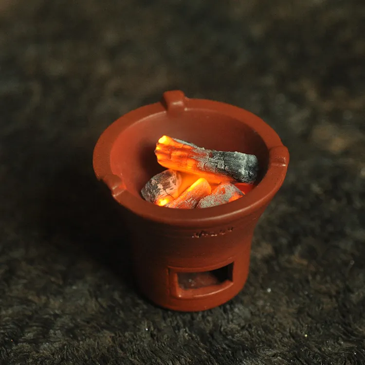 茶宠红泥酒精炉围炉煮茶盖置炉明火功夫茶道具潮州工夫茶碳炉盖置