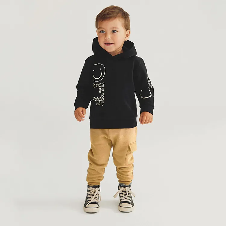 男童卫衣套装儿童春秋款衣服幼童撞色2024新款小男孩秋冬季两件套