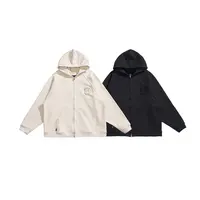 【大清仓】 蓝标 定制毛圈加厚螺纹重磅连帽卫衣开衫外套