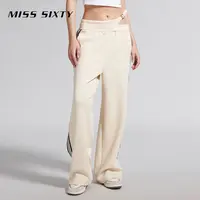 【贤哥专享】Miss Sixty春季新款休闲裤女撞色织带直筒裤长裤休闲运