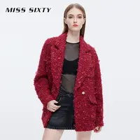 【贤哥专属】Miss Sixty冬季新款羊毛混纺呢外套女轻奢高级气质西
