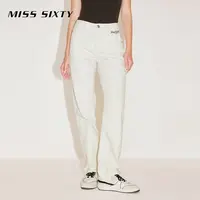 【贤哥专享】Miss Sixty夏季新款牛仔裤女直筒裤钻饰链百搭美式休闲