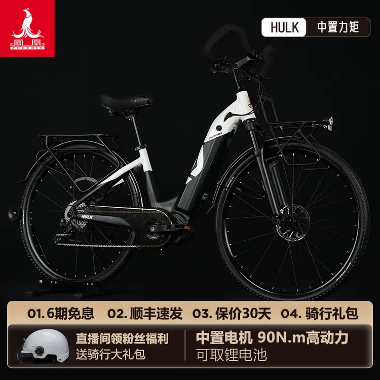 Phoenix/凤凰中置电机电动自行车力矩传感油碟电助力自行车电动车