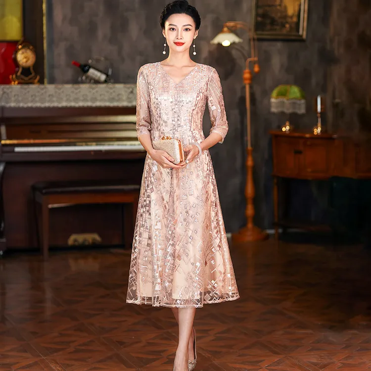 高端品牌喜婆婆喜妈妈婚宴2025新款洋气丈母娘婚宴礼服轻奢显瘦