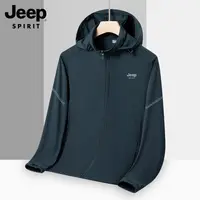 JEEPSPIRIT夏季薄款男士防晒衣新款骑车防紫外线冰丝户外潮流衣服