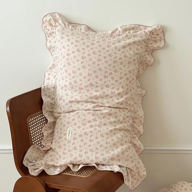 ins韩式大人枕罩4874儿童纯棉纱布枕套3050乳胶枕套4427透气吸汗