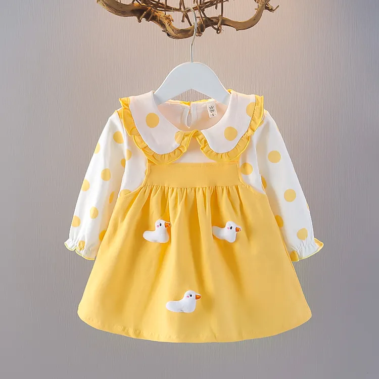 女童连衣裙秋装2024新款卡通裙子可爱宝宝公主裙婴儿衣服春秋童装