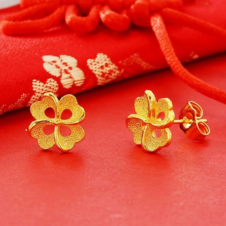 铜合金耳饰 经典女款爱心小耳钉 时尚百搭如意结耳棒个性耳饰耳环