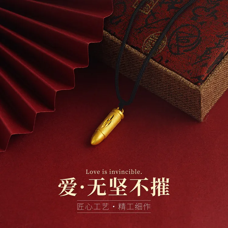 非金属布艺项链 战狼子弹头男女款吊坠 手工编织实心时尚项坠素款
