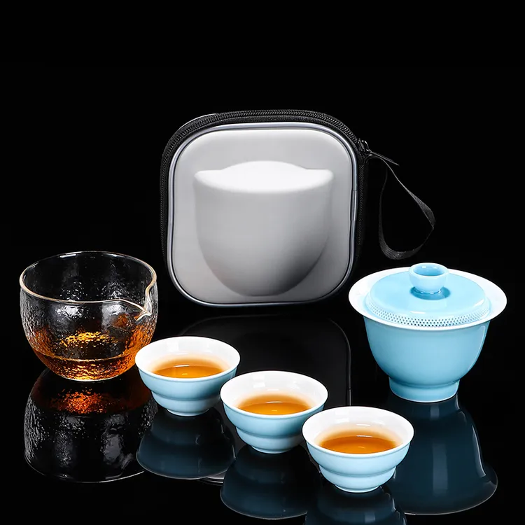 车载便携式户外旅行茶具快客杯公司活动店铺开业LOGO礼品定制回礼