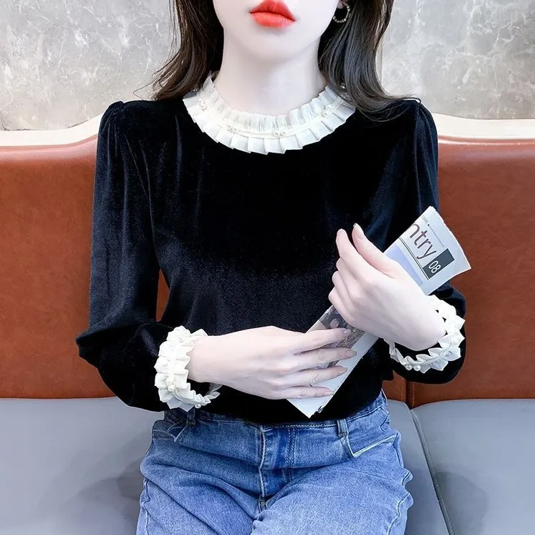 春秋新款高档长袖小众洋气上衣今年流行爆款衬衫时尚高级法式小衫