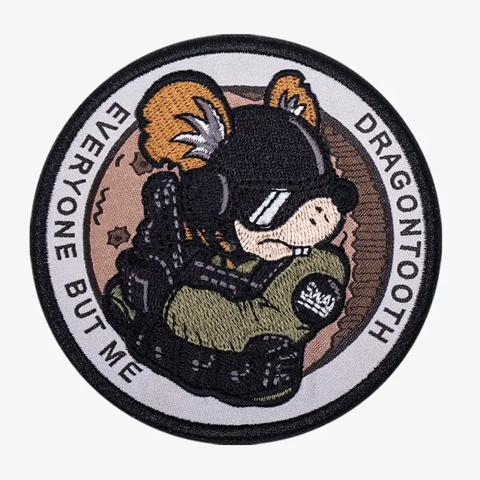 【龙牙】十二生肖战术臂章（鼠）魔术贴章中国元素图案刺绣战术装备