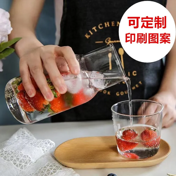 一人饮玻璃杯日式茶壶配杯耐热玻璃水杯一壶一杯ins高颜值茶水杯