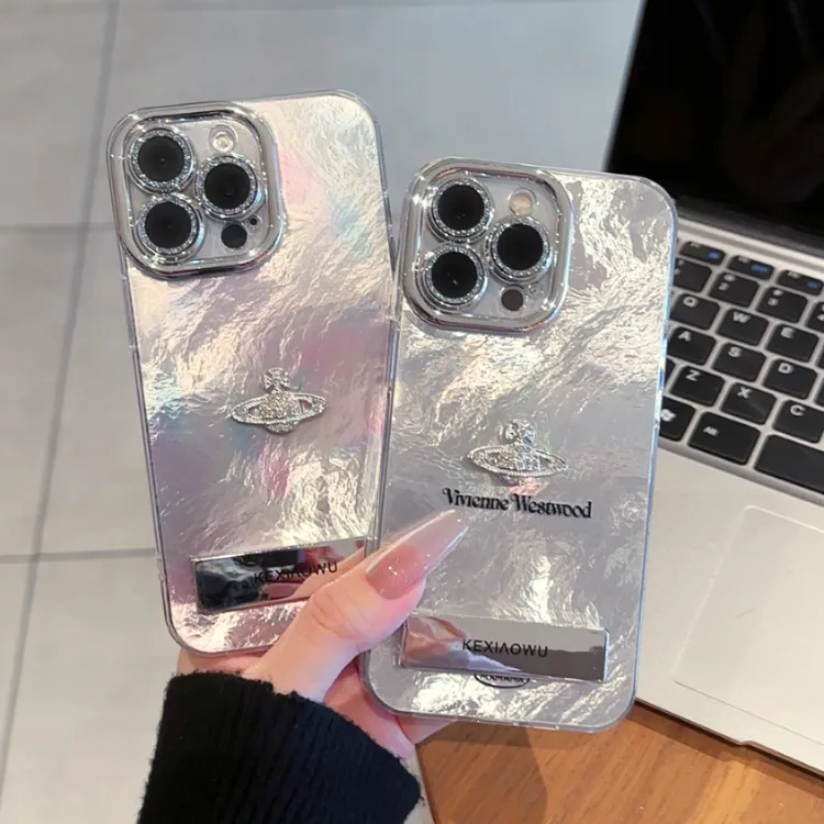 适用【苹果华为】西太后防摔保护壳自带镜头膜全包支架高级感手机壳