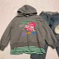 20501高端童装时尚百搭秋冬新品加绒连帽卫衣C16-2-2