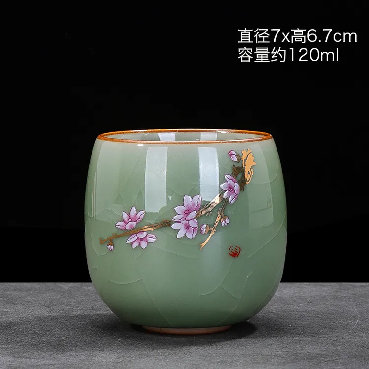 陶瓷功夫茶杯单个主人杯小茶具品茗杯茶盏女主人茶杯