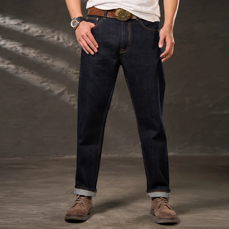 紺·道重磅大码男士春秋季001款休闲时尚复古百搭水洗舒适男牛仔裤