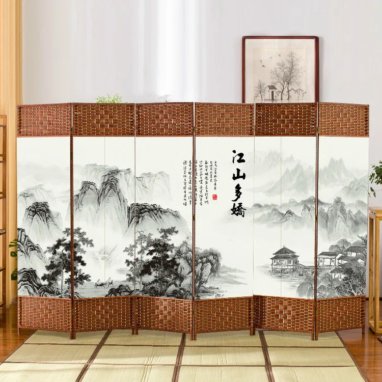 屏风隔断养生客厅折叠卧室家用双面简易玄关墙移动折屏隔断墙
