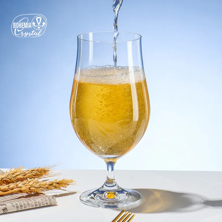 莱克斯捷克进口无铅水晶透明大号啤酒杯个性轻奢家用果汁杯扎啤杯