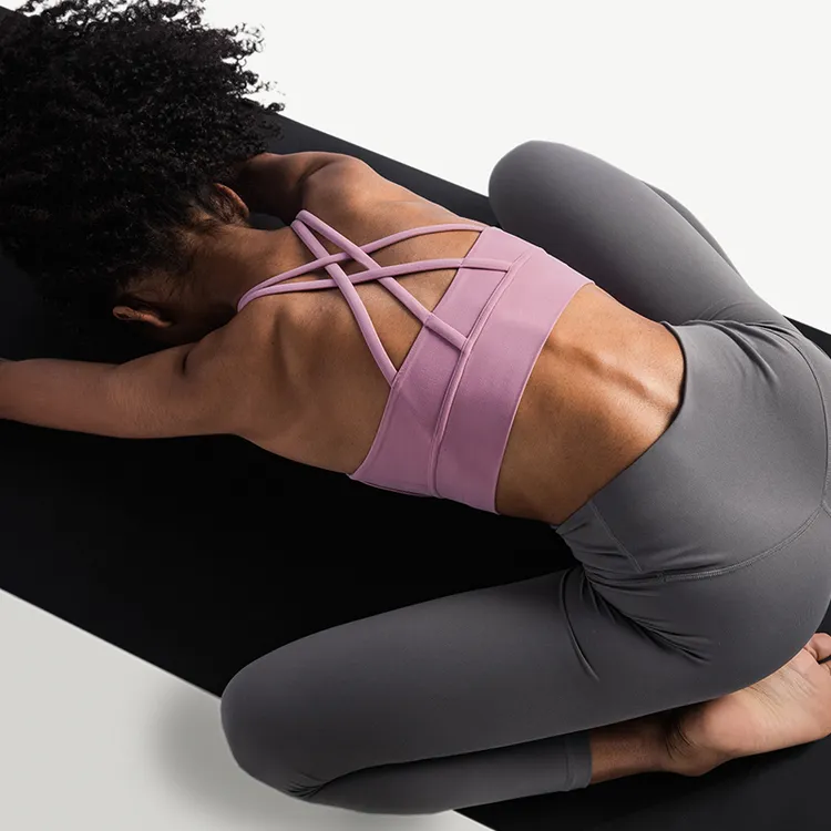 九山运动 健身文胸女防震跑步速干美背心大胸显小性感瑜伽内衣bra